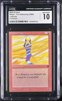 WALL OF HEAT Legends CGC 10 Gem Mint MTG [Nostalgium] - Image 1 of 2
