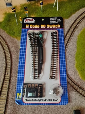 🔥ATLAS # 2700 CODE 80 LEFT HAND REMOTE STANDARD SWITCH  N SCALE  - Image 1 of 2