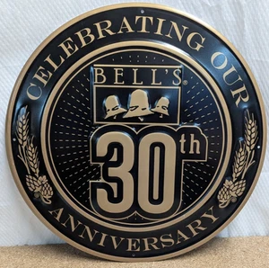 Bell's Brewery Celebrating our 30th Anniversary Embossed Metal Bier Sign 15,5" - Bild 1 von 2