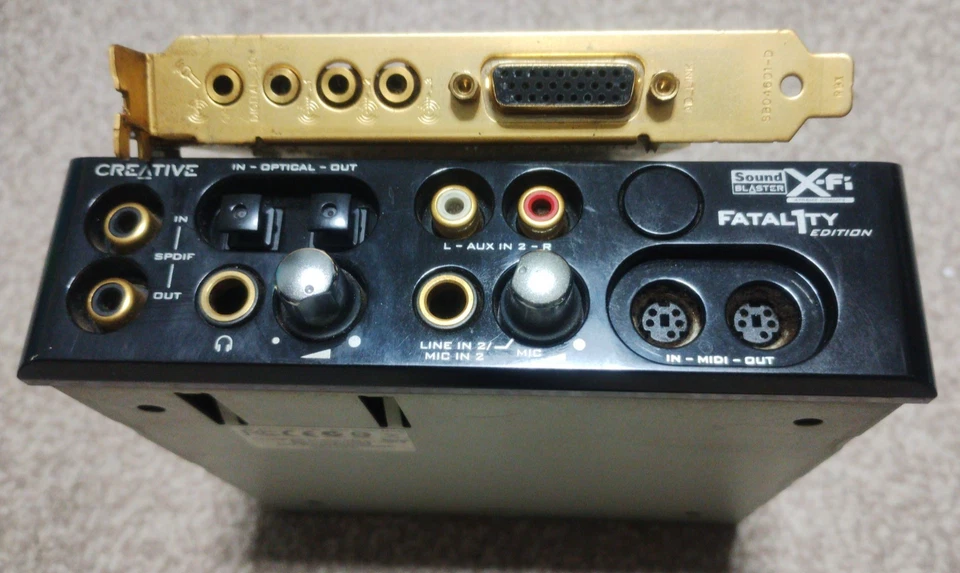 Creative Sound Blaster X-Fi Fatal1ty Edition Card SB0460 + 5.25" Front I/O panel - Image 1 of 4