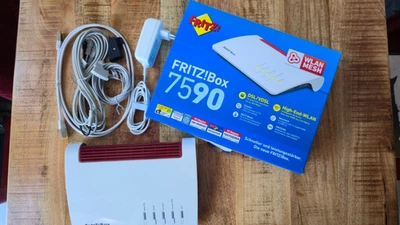 AVM FRITZ!Box 7590 WLAN ADSL2+ Modem-Router - Weiß (20002784) - Bild 1 von 4