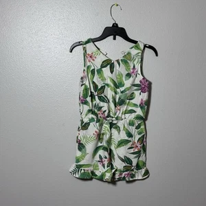 Old Navy Girls Green Floral Summer Romper Size L(10/12) - Picture 1 of 8