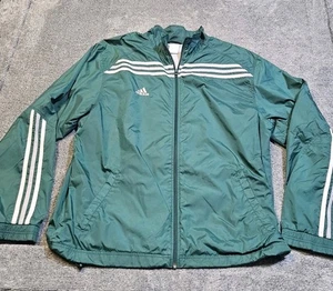 Vintage Adidas Jacket Men's Size XLarge Green Full Zip Windbreaker 03/2003 - Picture 1 of 10
