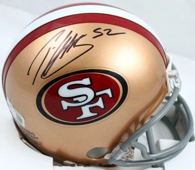 Minicasco autografiado por Patrick Willis de los 49ers de San Francisco-Beckett con holograma Foto 1 de 4