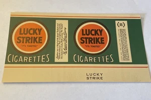 VINTAGE NOS 40's LUCKY STRIKE Un-Used Cigarette Pack Paper Label Wrapper - Picture 1 of 6