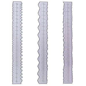 3 Pieces 8.4 Inches Metal Irregular Edges Ruler Deckle Edges Ruler Measuring - Picture 1 of 6