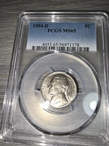 1954-D PCGS MS65 Jefferson Nickel Business Strike 5C - Picture 1 of 2