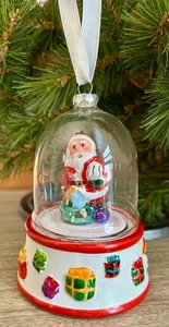 Vintage 1991 Musical Rotating Mr. Christmas Bells of Christmas Santa Ornament - Picture 1 of 5