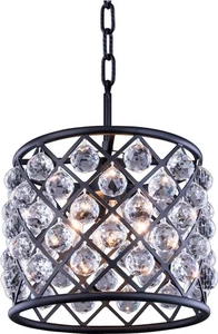 Madison Pendant Lamp-Mocha Brown and Crystals - Picture 1 of 1