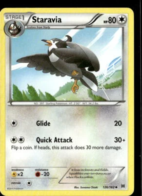 Pokemon Staravia 126/162 BREAKthrough Non Holo Uncommon LP - Image 1 of 2