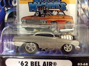 MUSCLE MACHINES 1962 62 CHEVY BEL AIR - 1/64 PRESSOFUSO - CHEVY   - Foto 1 di 3