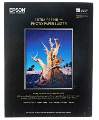 Epson S041405 8.5x11 50 Sheets Ultra Premium Photo (Luster) Inkjet Paper  - Image 1 of 2