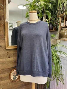 Iron & Resin Men's XL Heather Blue Raglan Long Sleeve Crew Neck Sweatshirt Soft - Picture 1 of 12