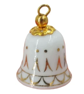 Estatuilla campana porcelana porcelana porcelana hueso miniatura vintage mediados siglo Navidad - Imagen 1 de 4