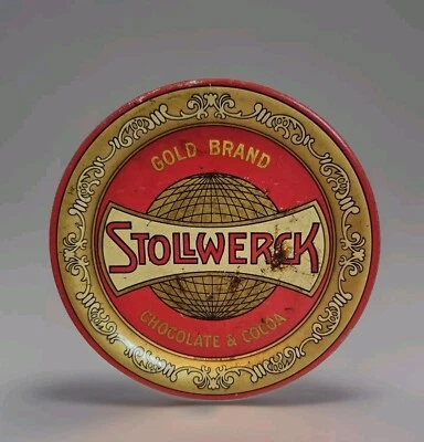 STOLLWERCK GOLD BRAND CHOCOLATE & COCOA Old Advertising Tray KAUFMANN STRAUSS NY - Image 1 of 4