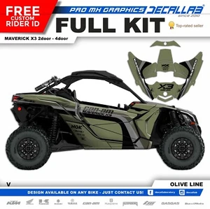 CAN AM MAVERICK X3 SUPER DURABLE UTV Stickers Kit Graphics Set Decals Decallab - Picture 1 of 7