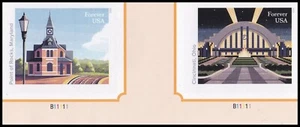 US 5758a 5762a Railroad Stations imperf NDC vert gutter plate pair MNH 2023 - Picture 1 of 1