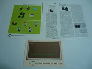 Audio Dynamics ADC Lote de 4 Folletos Catálogo Altavoces Estéreo De Colección - Imagen 1 de 1