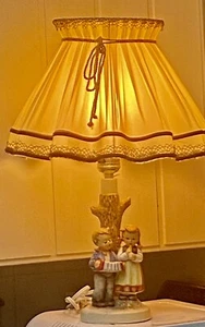HUMMEL Goebel- Birthday Serenade- Lamp Base, with Original Lampshade 18” - Picture 1 of 12