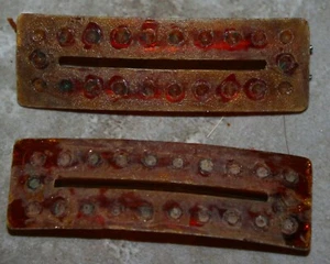 Antik Vintage 2er Set Kunststoff/Metall Haarspange Haarspange Zubehör 2,25" x,75" - Bild 1 von 3