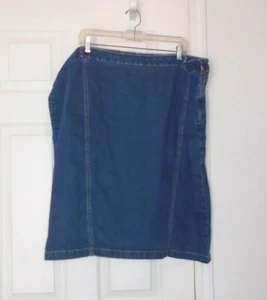  Women's cato Size 26w  long   Denim Jean Skirt Blue  Modest   - Picture 1 of 2
