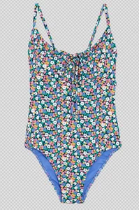 M&S COLLECTION MULTI/BRIGHTS FLORAL PADDED SCOOP NECK SWIMSUIT - Picture 1 of 5