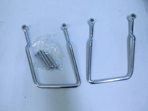 New CALVARY CUSTOMS Chrome Saddlebag Support Loops Trim Rails UNKNOWN FITMENT #2 - Picture 1 of 5
