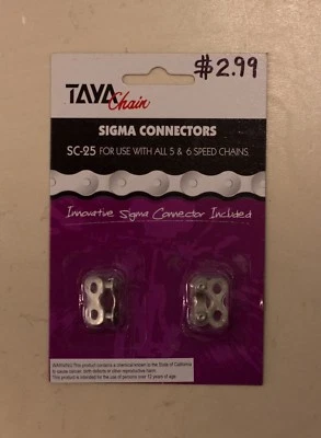 Taya Chain Sigma Connectors SC-25 For Use With 5 & 6 Speed Chains *NOS*