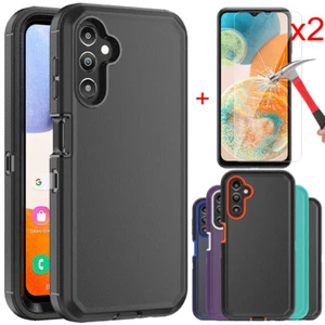For Samsung Galaxy A14 5G Case Shockproof Rugged Cover+Tempered Glass Protector - Picture 1 of 16