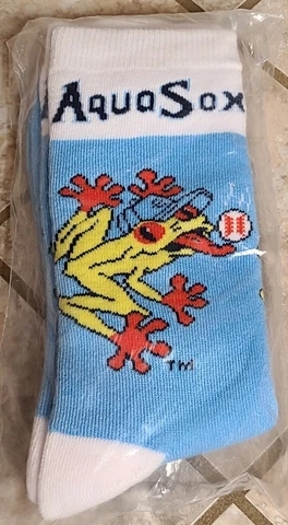 Everett Aquasox SGA Team Frog Mascot Pair of Socks New In Package 2021 Cover