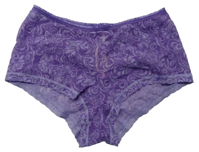 Nuevo con etiquetas Victoria's Secret VS S Pantalón Corto de Malla Transparente Púrpura 2004 Niño Corte de tiro De Colección Y2K Foto 1 de 4