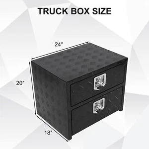 24"x 20"x 18" Aluminum Truck Tool Box w/Drawer,Truck Bed Drawer for Storage - Picture 1 of 6