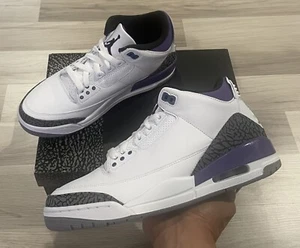 Air Jordan’s 3 Retro “Dark Iris” CT8532-105. 2022 Size 9 Men’s Brand New - Picture 1 of 10