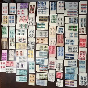 RHstamps 50 DIFFERENT 5 CENT PLATE BLOCKS MINT NOT HINGED, Mostly Commemoratives - Picture 1 of 4