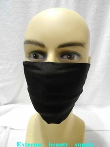 reusable Washable Polyester face mask Thin Elasticity sports Outdoor black - Picture 1 of 2