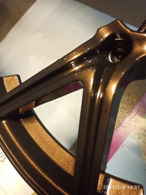 UAPAINTER High Gloss METALLIC CHROME BRONZE powder coating (FIT TRIBO), 1Lb/450g