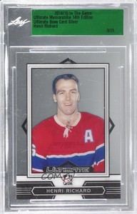 2014-15 ITG Ultimate Memorabilia 14th Edition Silver /20 Henri Richard #14 HOF