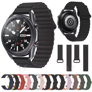 Cinturino cinturino orologio anello in silicone magnetico per Samsung Galaxy Watch 41/45 mm 42/46 mm - Foto 1 di 35