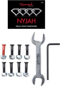 Diamond Supply Co. Nyjah Huston Pro Hardware 7/8′′ paquete único blanco/negro - Imagen 1 de 1