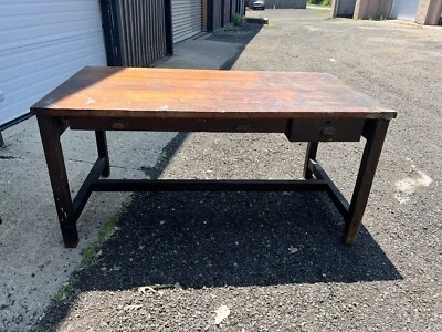 "Mesa de dibujo Dietzen roble vintage 63/33/30,5"" acabado antiguo 2 cajones" Foto 1 de 4