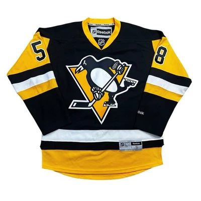 Camiseta deportiva de hockey auténtica Reebok NHL Pittsburg Penguins Kris Letang adulto talla pequeña Foto 1 de 4