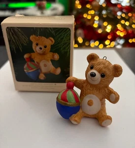 Hallmark™ "Cinnamon Bear" 1st in a Series - Hand Painted Fine Porcelain Ornament - Picture 1 of 3