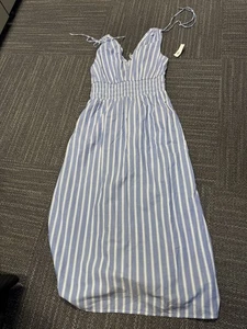 100 % Baumwolle Old Navy Größe Small gestreift blau weiß Kleid Gesamtlänge 50 cm - Bild 1 von 11