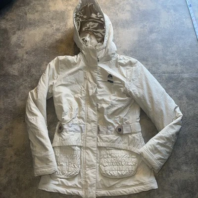 Chaqueta Nike ACG Para Mujer Pequeña Beige Crema Esquí Parka *FALTA RIBETE DE CAPUCHA* Foto 1 de 4