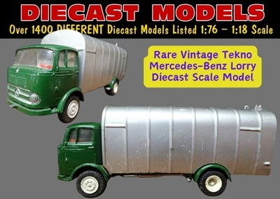 Camión de basura vintage Tekno Nº912 Mercedes LP322 modelo a escala fundido a presión, incompleto Foto 1 de 4