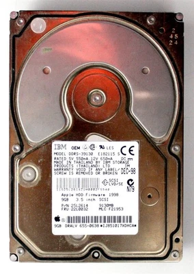 9gb scsi hdd, ddrs-39130, p/n: 25l2614, fru: 22l0032, mlc: f21953, dralv 655-06 - Image 1 of 2