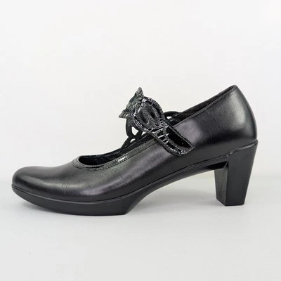 NAOT Luma Mary Jane Heels Womens Size 42 US 11-11.5 Black Smooth Leather  - Image 1 of 4
