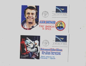 ALAN SHEPARD, JOHN GLENN CACHETS, PROJECT MERCURY FEB 20 1962 FDC 4c #1193 - Picture 1 of 1