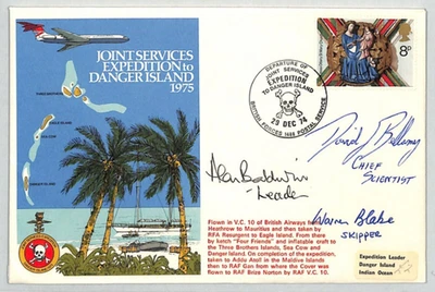 GB/BIOT QEII *Danger Island Expedition* 1974 Signed RAF/HMS Mauritius XE241 - Image 1 of 4