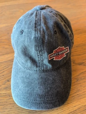 Gorra de museo de béisbol con logotipo Harley Davidson ajustable trasera gorra a presión gris algodón Foto 1 de 4